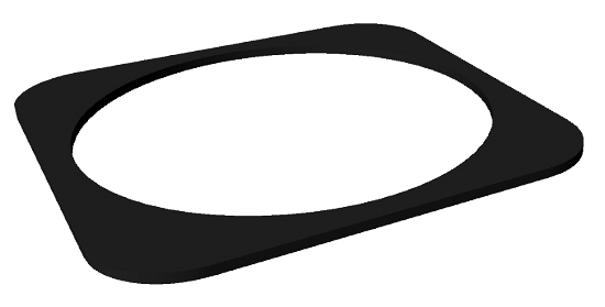 Flangia montaggio retroquadro Ø100mm