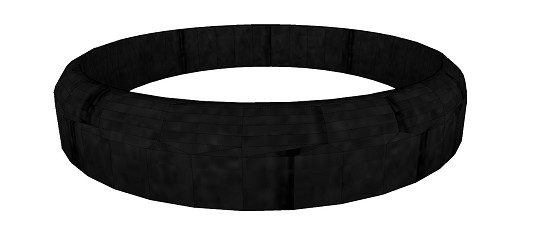 Lunetta rotonda plastica nera RQ Ø100mm