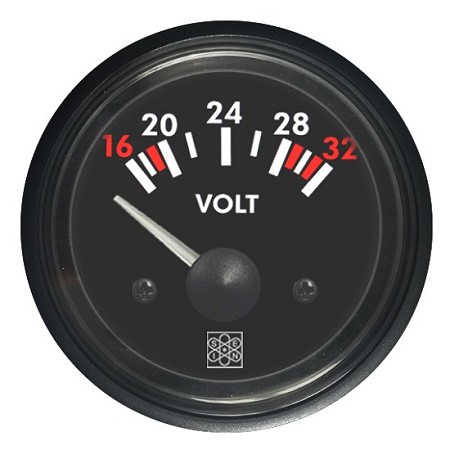 Voltmetro 16-32V illuminazione rossa