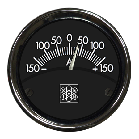 Ampermetar ±150A 12V 24V crveno osvjetljenje