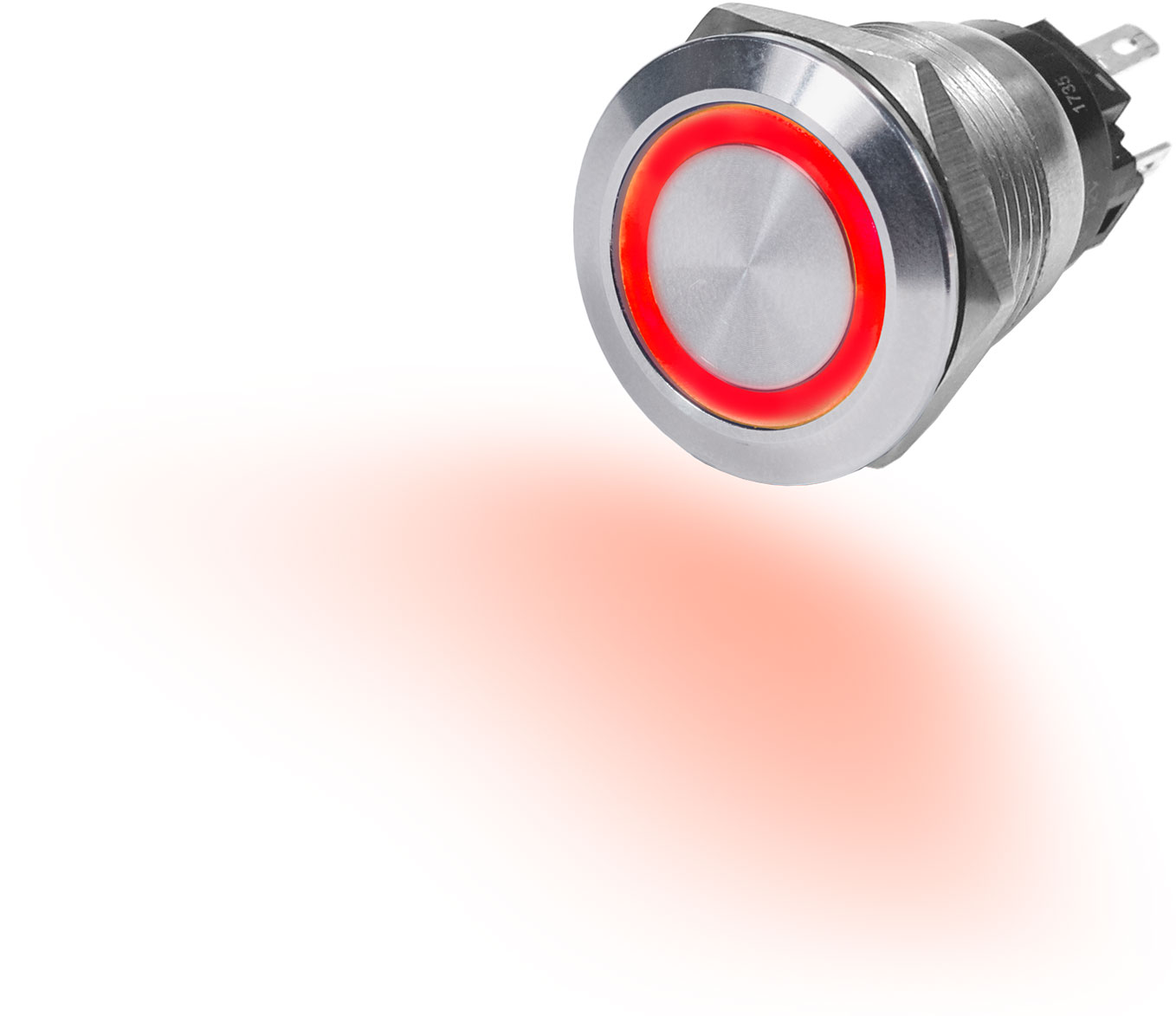 10A LED tipkalo OFF-(ON) Crveno