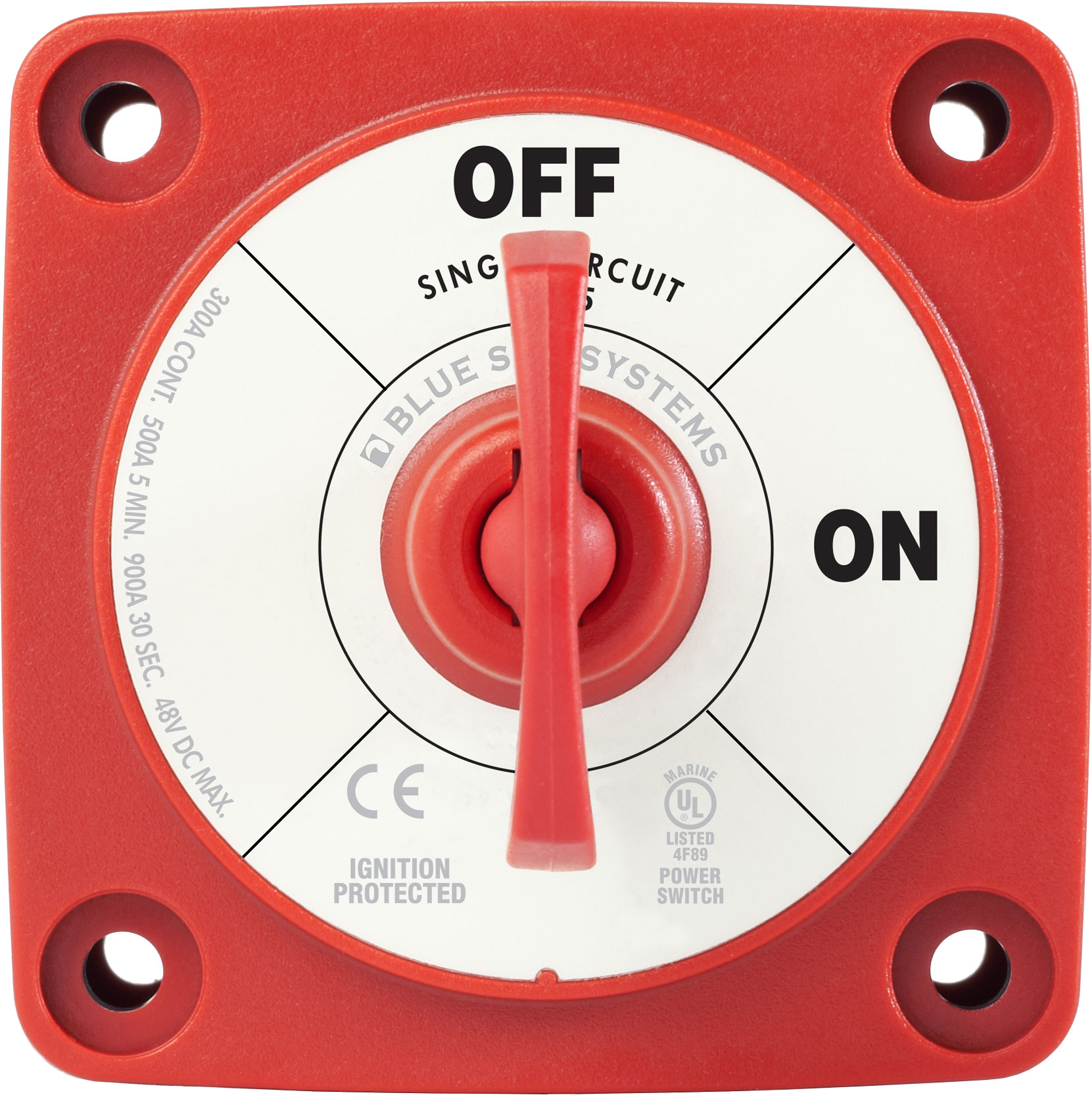 m-Serie Mini staccabatteria con chiave On-Off – Rossa/nera