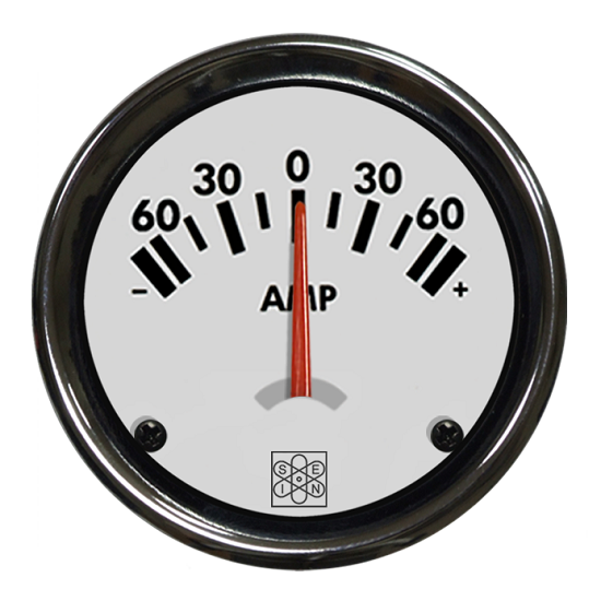 Ammeters ±60A 12V 24V white backlighting