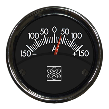 Ampermetar ±150A 12V 24V bijelo osvjetljenje