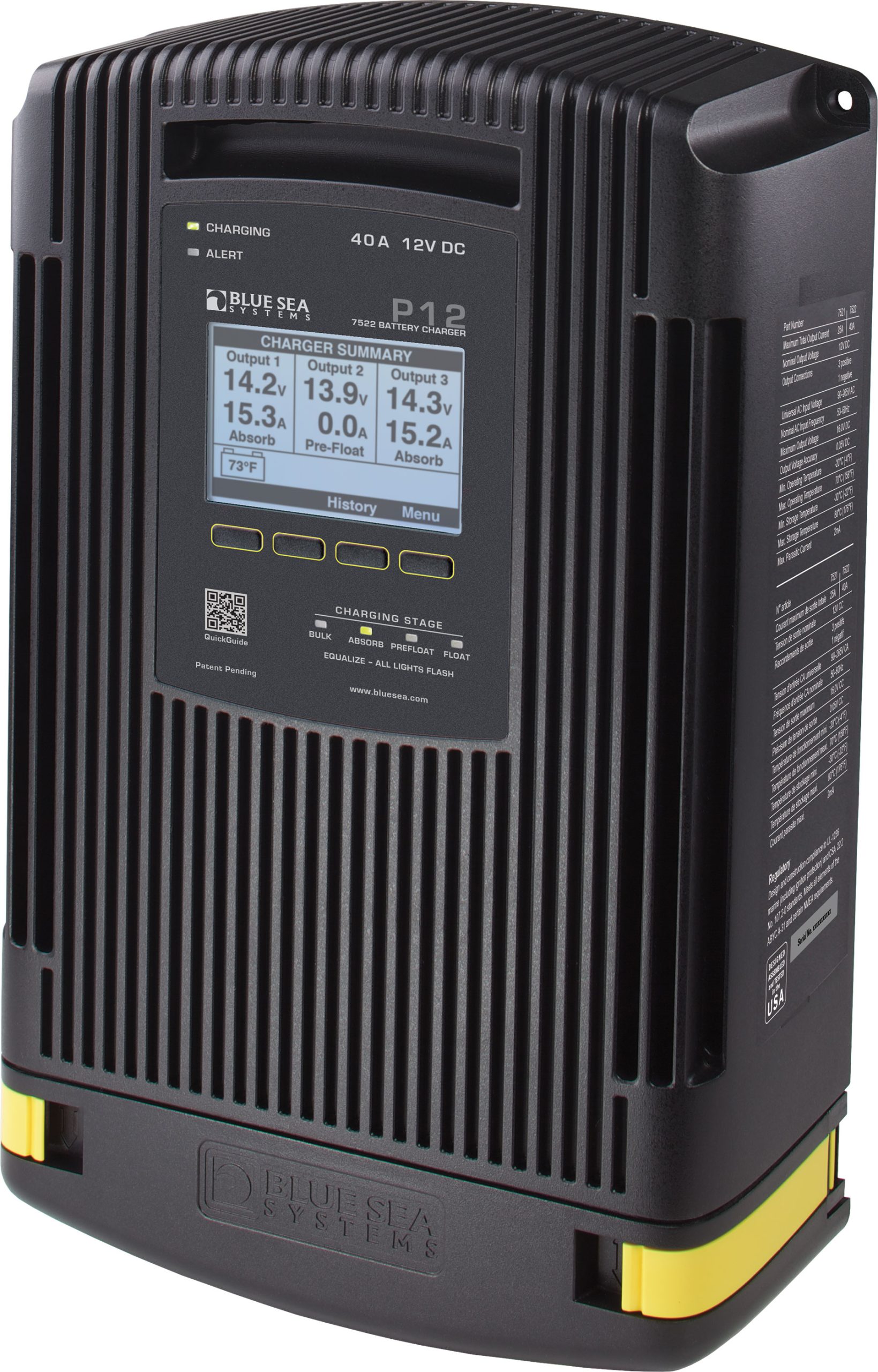 P12 Punjač baterije – 12V DC 40A BLUE SEA SYSTEMS