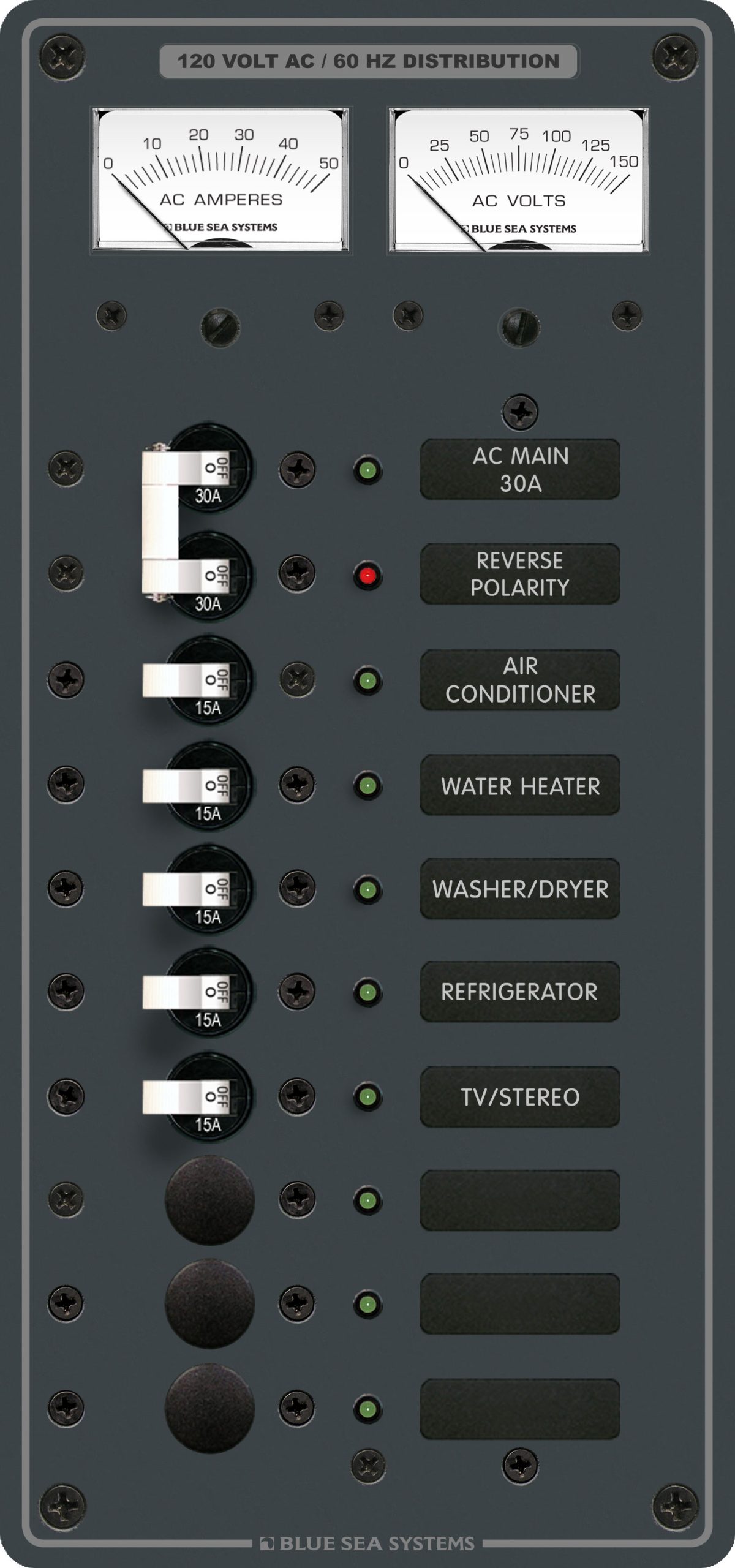 120V AC Main + 8 positions