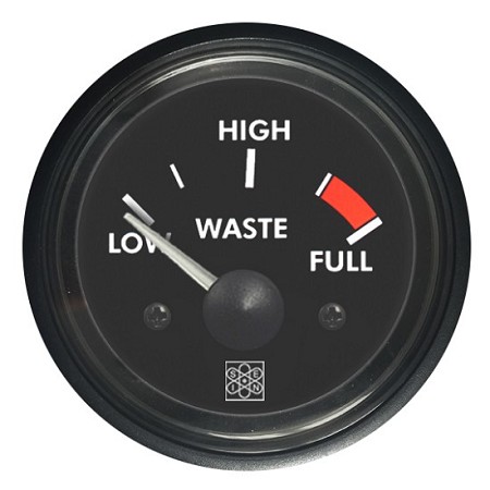 Fresh and waste water level instruments 0-4/4 Waste input 10-180Ω 12V red backlighting