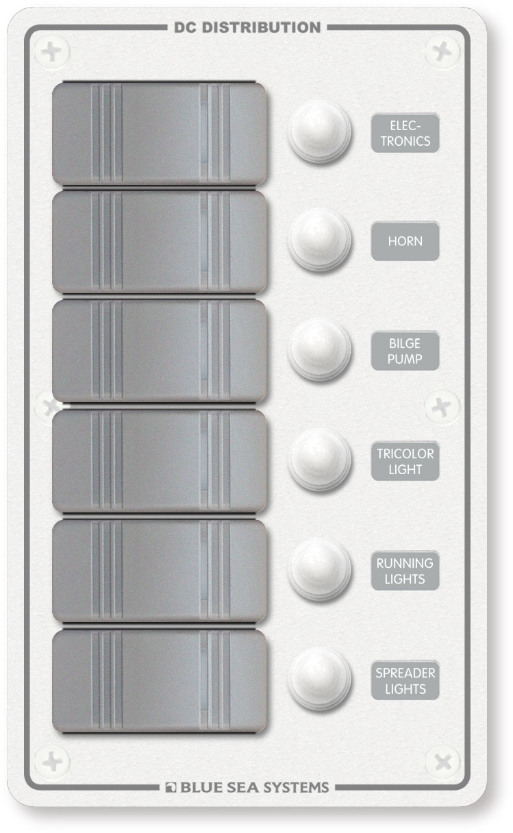 Vodootporni contura panel – Bijeli, 6 pozicija
