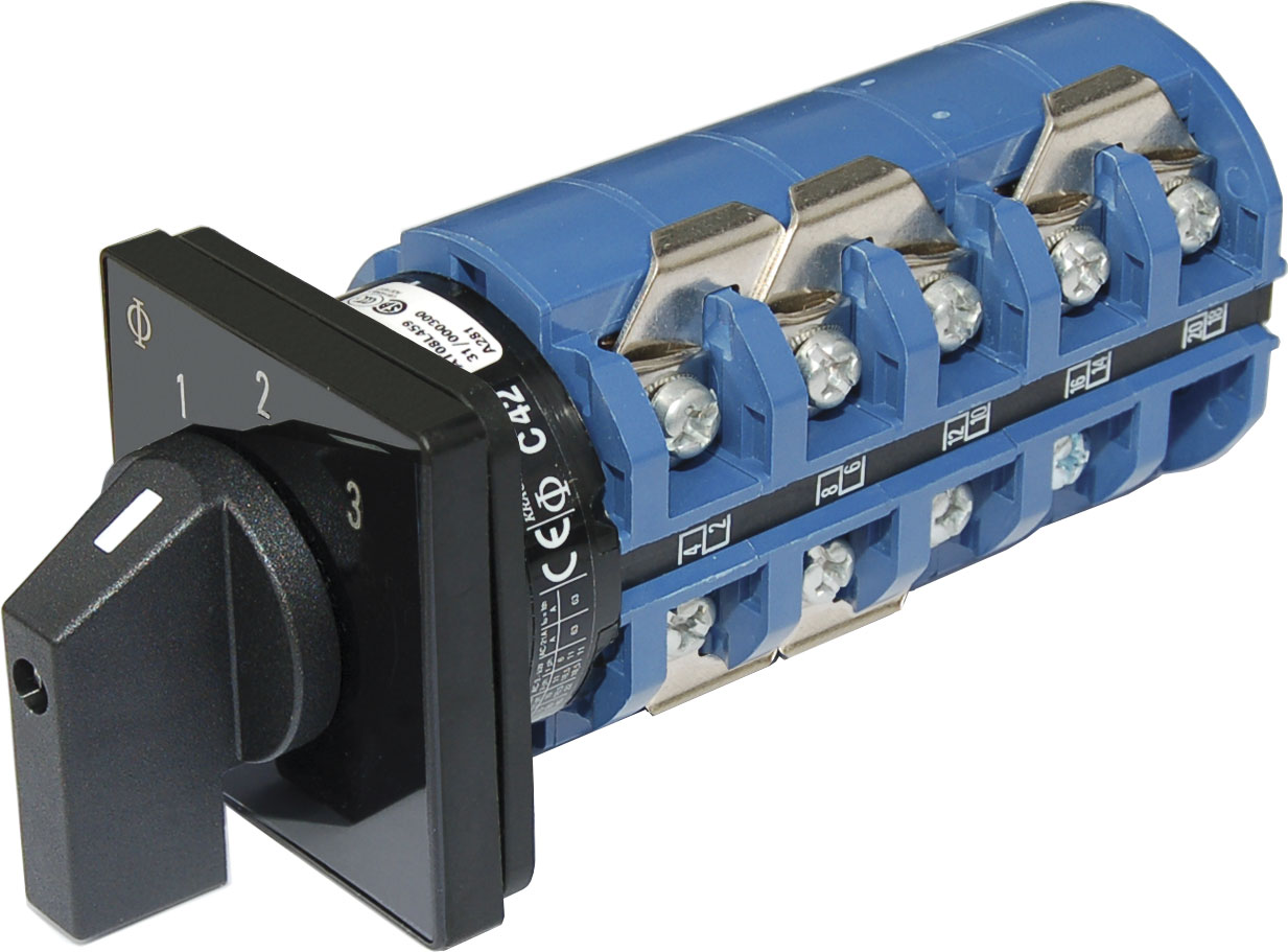 AC Rotary Switch – OFF + 3 Positions 240V AC 65A