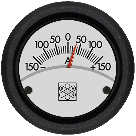 Ammeters ±150A 12V 24V white backlighting