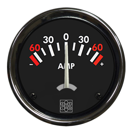 Ammeters ±60A 12V 24V red backlighting