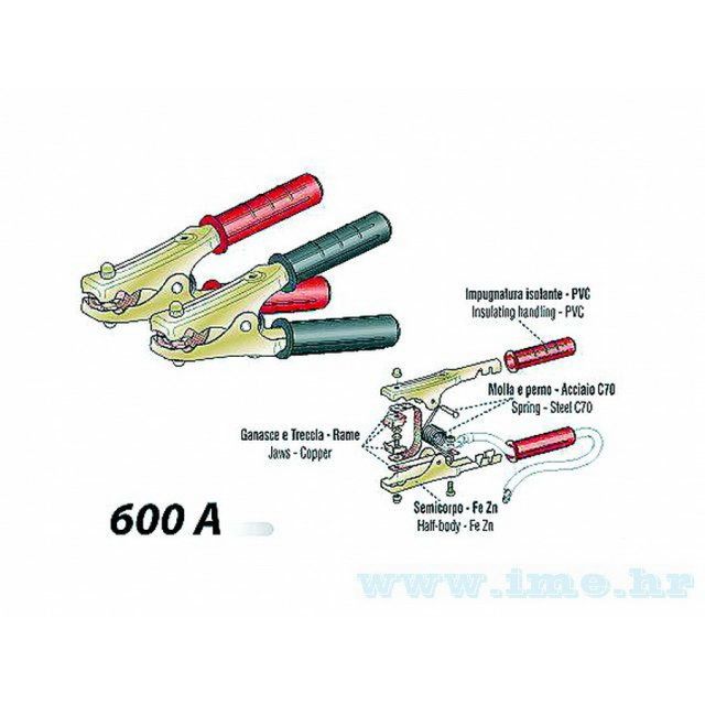 Pinze per cavi di avviamento HEAVY DUTY 500-600A